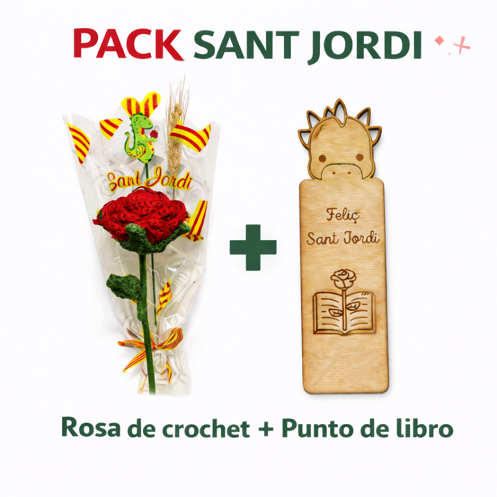 Rosa Crochet + Punto de Libro